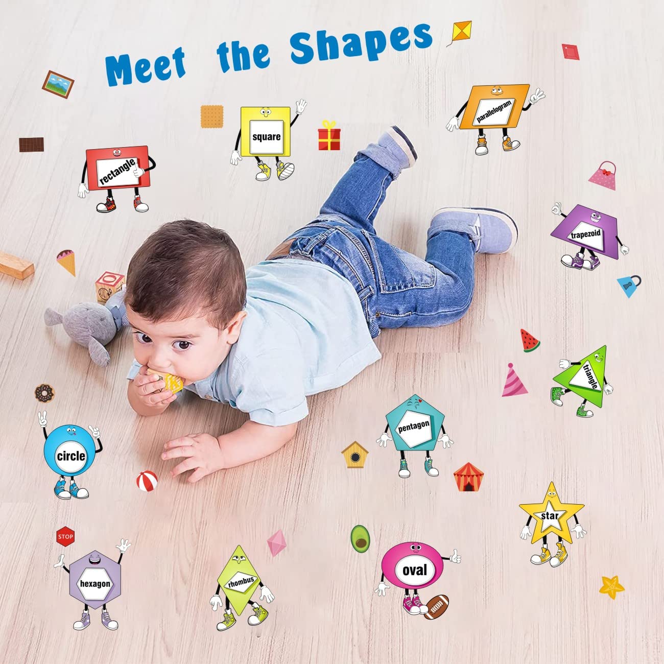 IARTTOP colorful shapes square rhombus close-up shows transparent material and embossed texture.