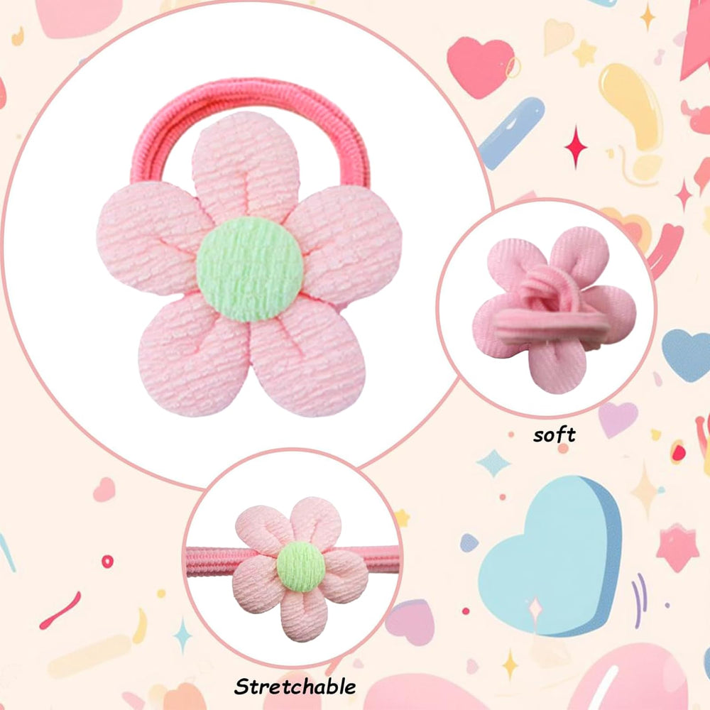 IAXSEE candy colors toddler hair ties butterfly style closeup for secure, comfy wear