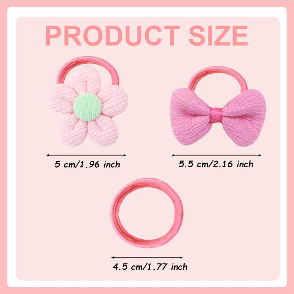 IAXSEE candy colors toddler hair ties regular scrunchie closeup highlighting versatile use