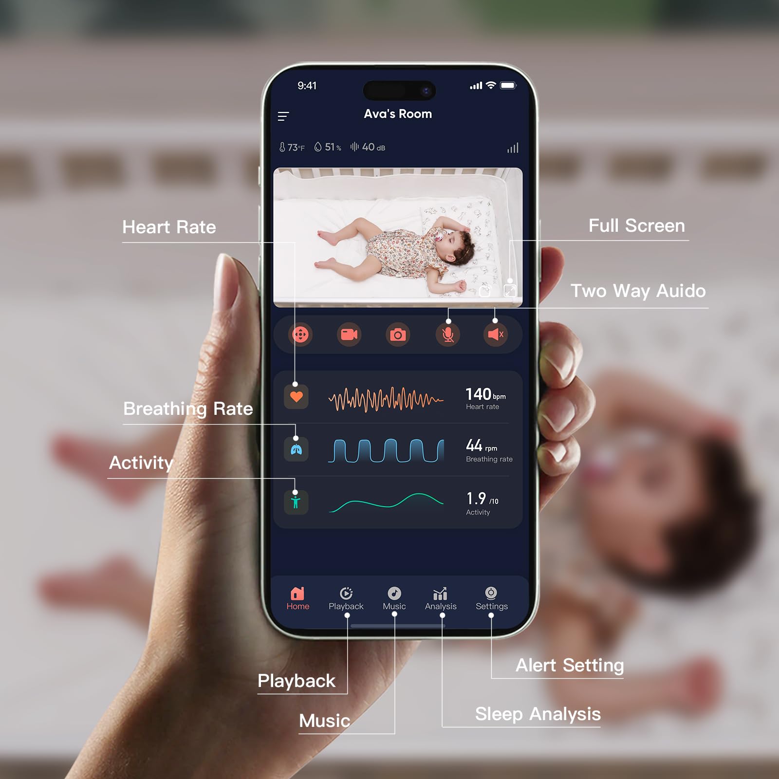 iBaby i20 contactless monitor tracks breathing and heart rate without wearables