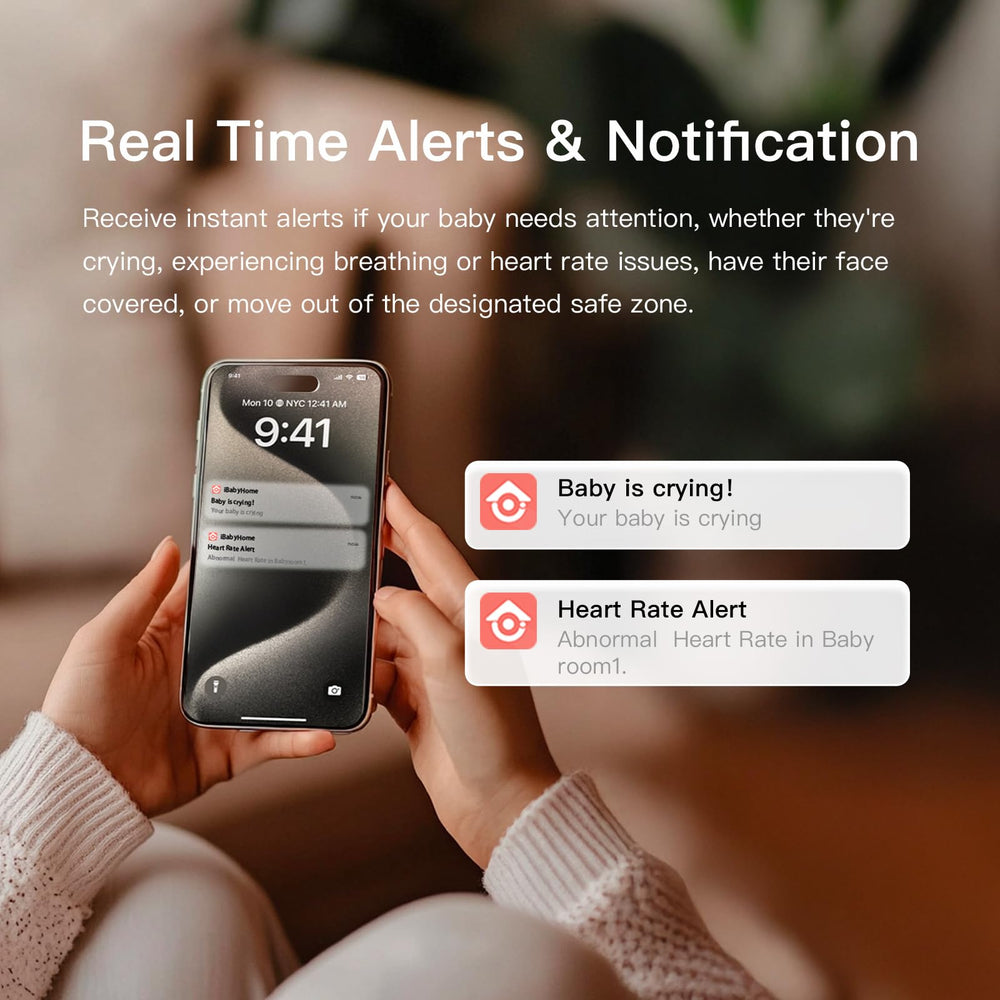 iBaby i20 customizable safety alerts for crying, stirring, and temp/humidity changes