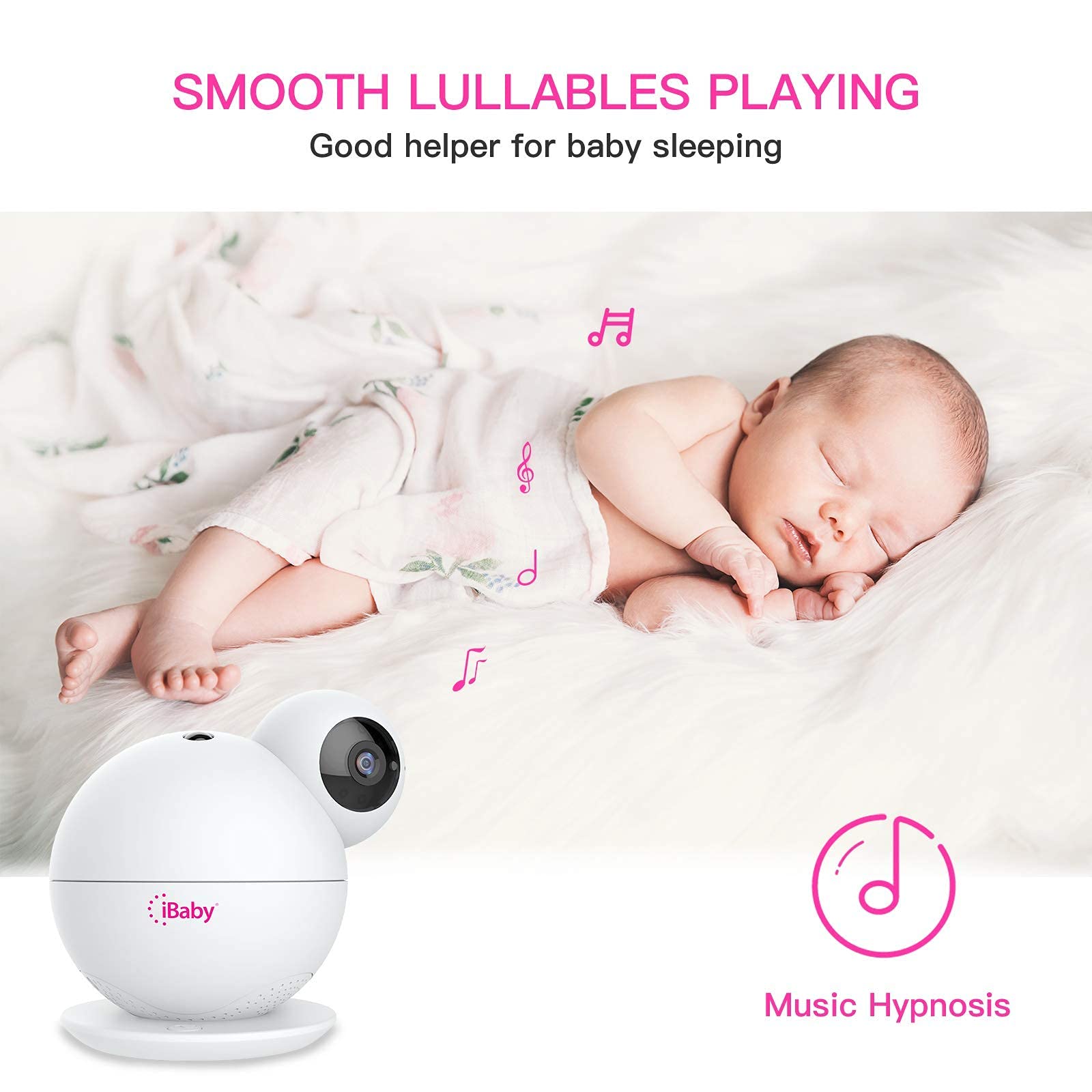iBaby M8 2-way talk lets you soothe from another room.