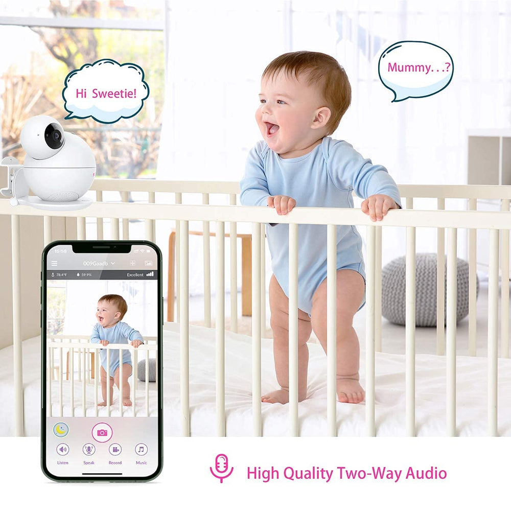 iBaby M8 cloud storage keeps alert images/videos accessible anytime.