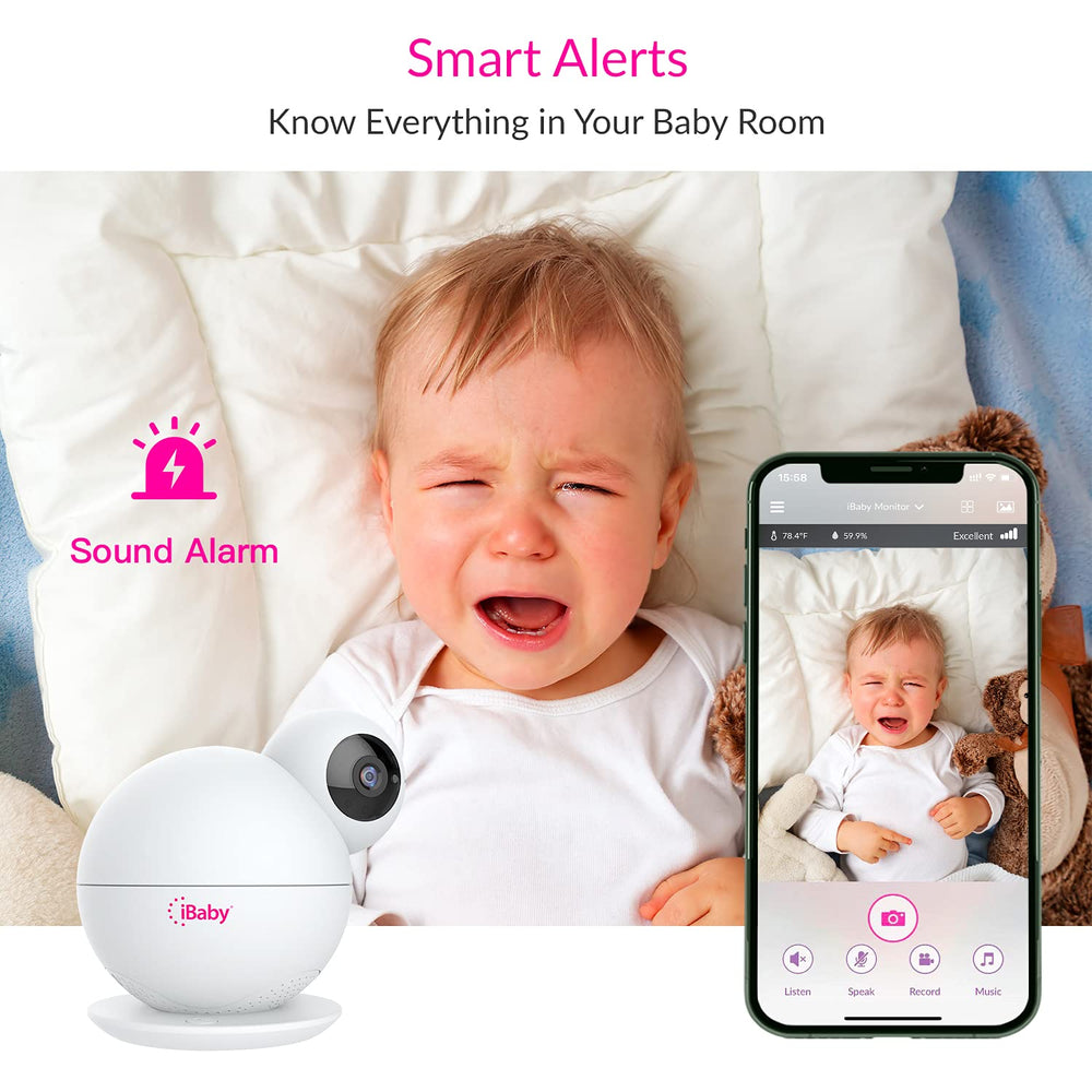 iBaby M8L sleep-tracking features help you review nap patterns.