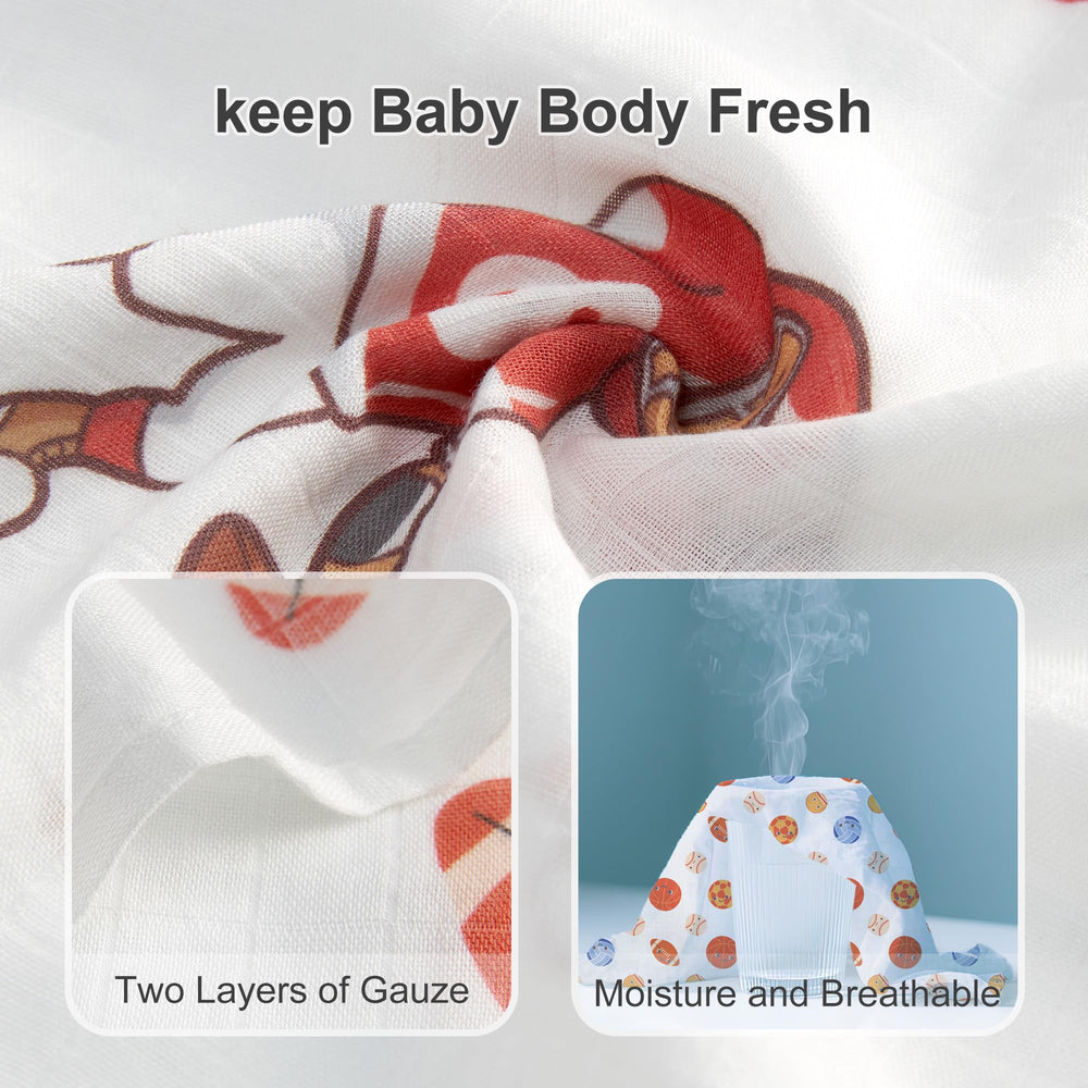 IBESTOPIA 47x47 inch swaddle size provides generous coverage for versatile use.