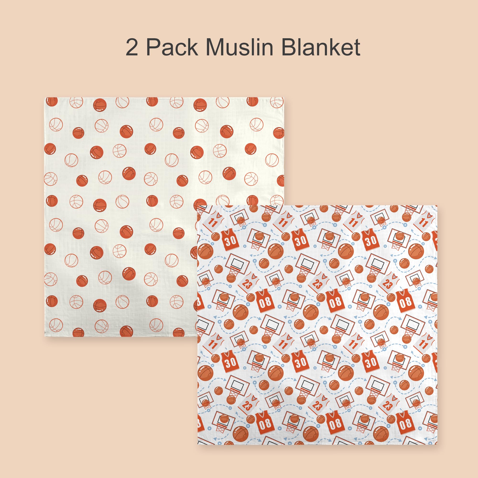 IBESTOPIA 47x47 inches swaddle blanket spread for ample wrapping space