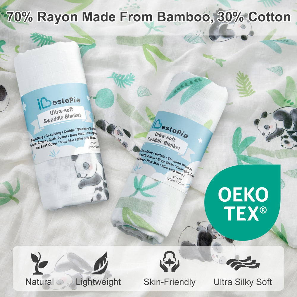 IBESTOPIA baby swaddle easy-care fabric is machine washable and quick-drying