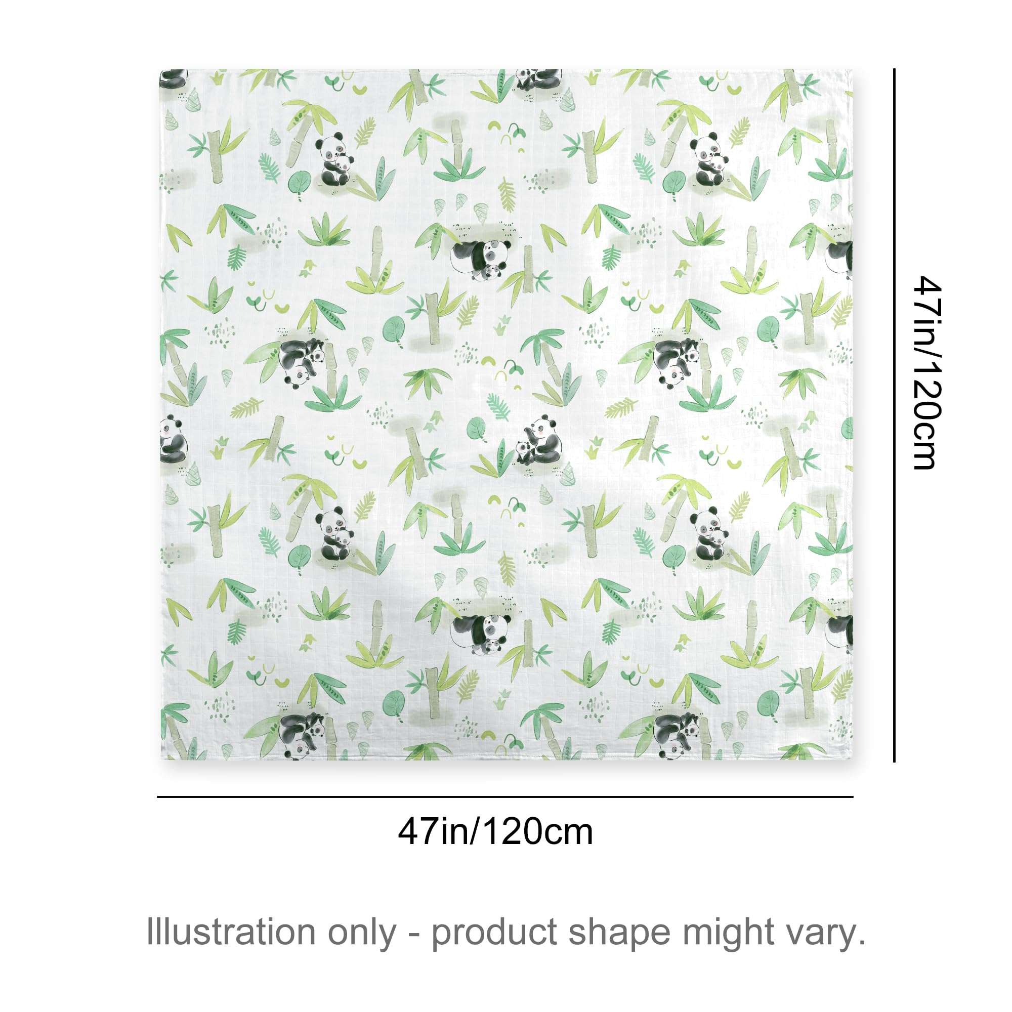 IBESTOPIA gift-ready packaging for panda swaddle two-pack