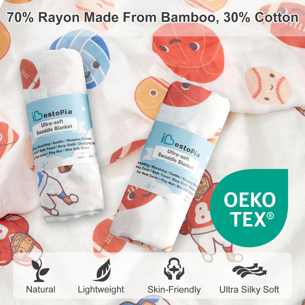 IBESTOPIA bamboo-cotton muslin closeup showing breathable, silky-soft texture