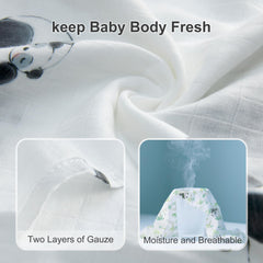 IBESTOPIA bamboo cotton swaddle texture shows silky soft breathable fabric
