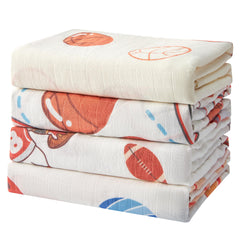 IBESTOPIA basketball print swaddle blanket offers cozy swaddling and visual appeal for soothing newborns.
