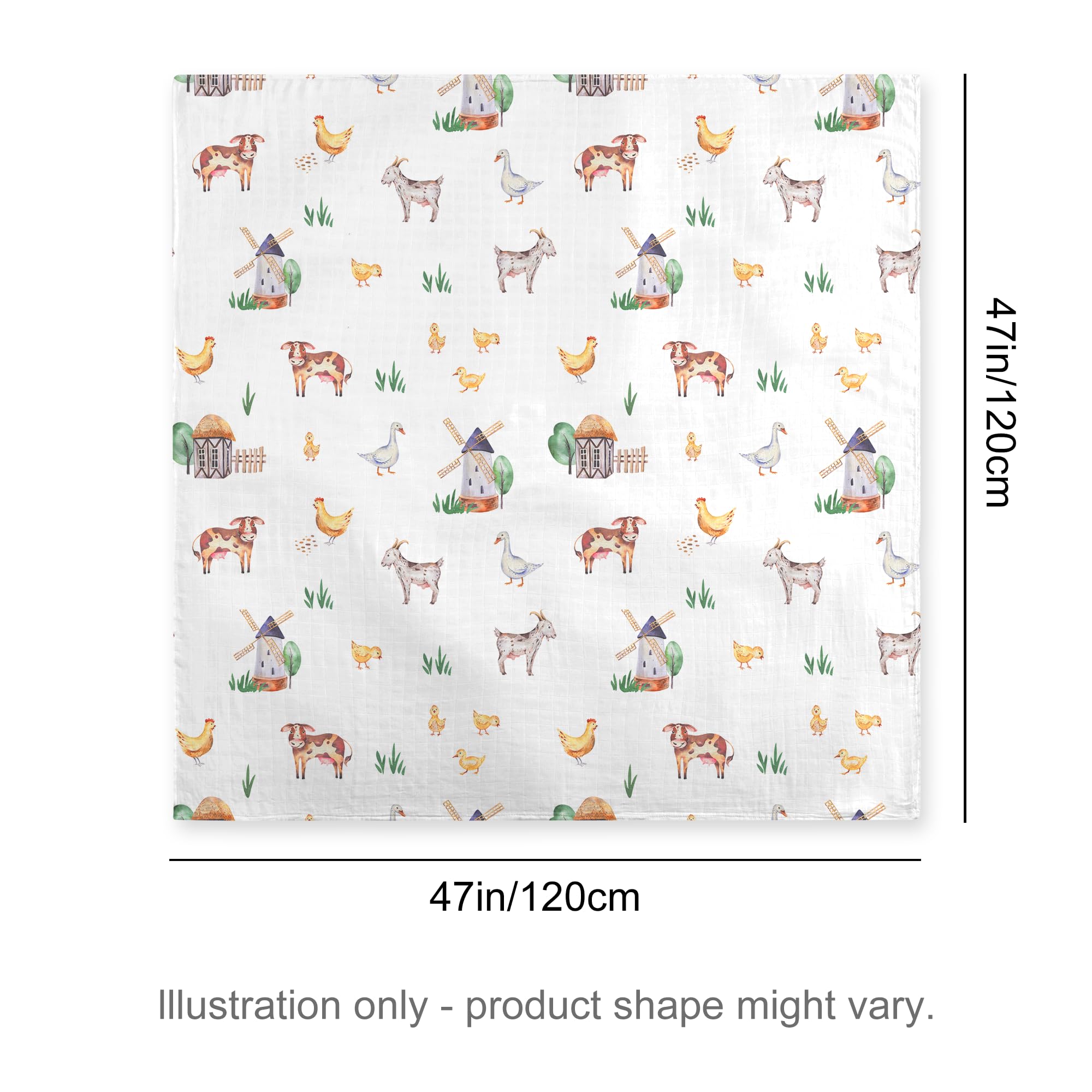 IBESTOPIA burp cloth pair provides absorbent protection during feeds.