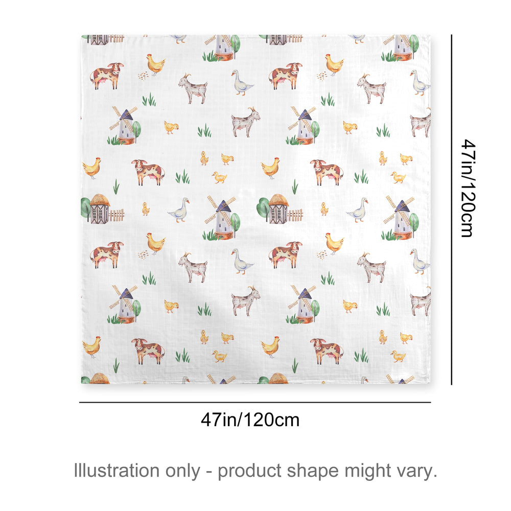 IBESTOPIA burp cloth pair provides absorbent protection during feeds.