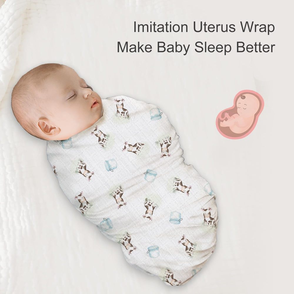IBESTOPIA 47x47 swaddle serves as burp cloth or tummy time mat.