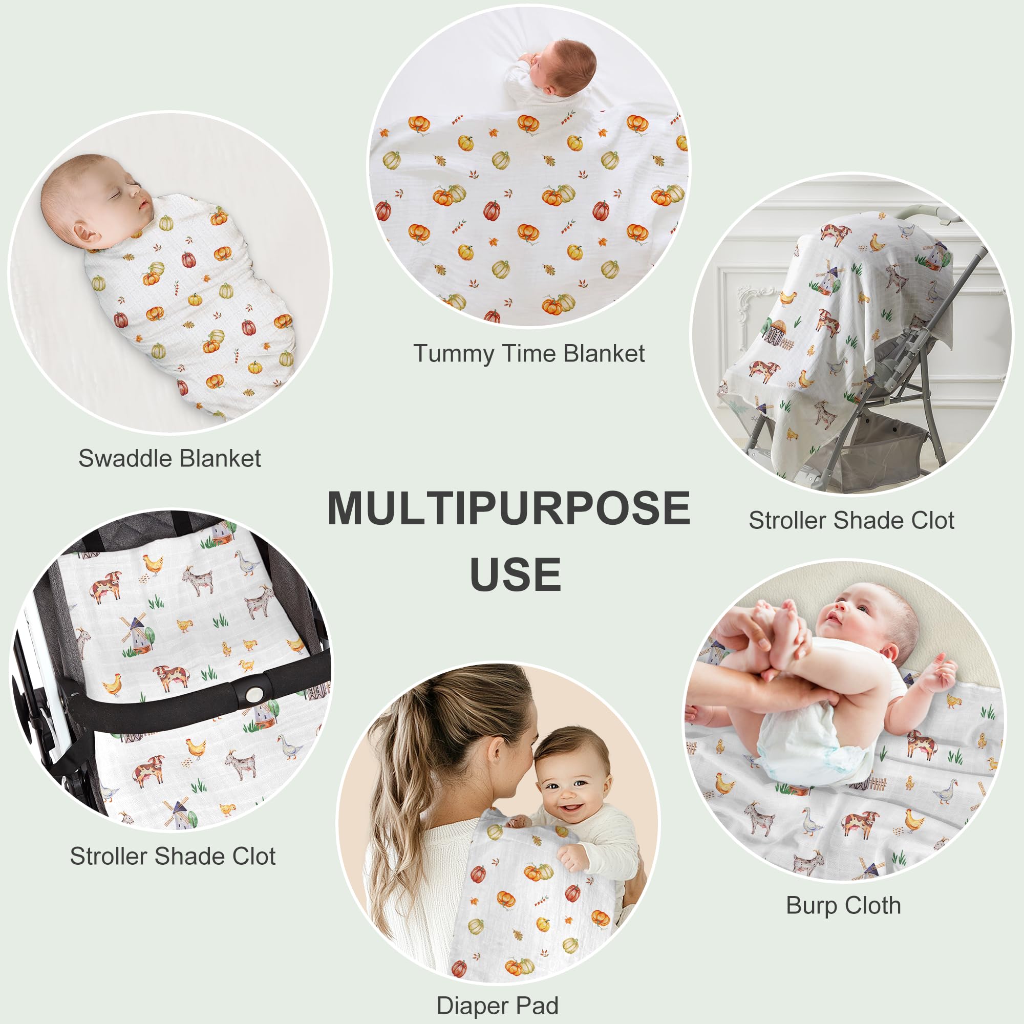 IBESTOPIA machine-washable swaddle emphasizes easy-care and lasting softness.
