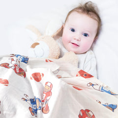 IBESTOPIA muslin swaddle features soft breathable fabric ideal for gentle skin care.