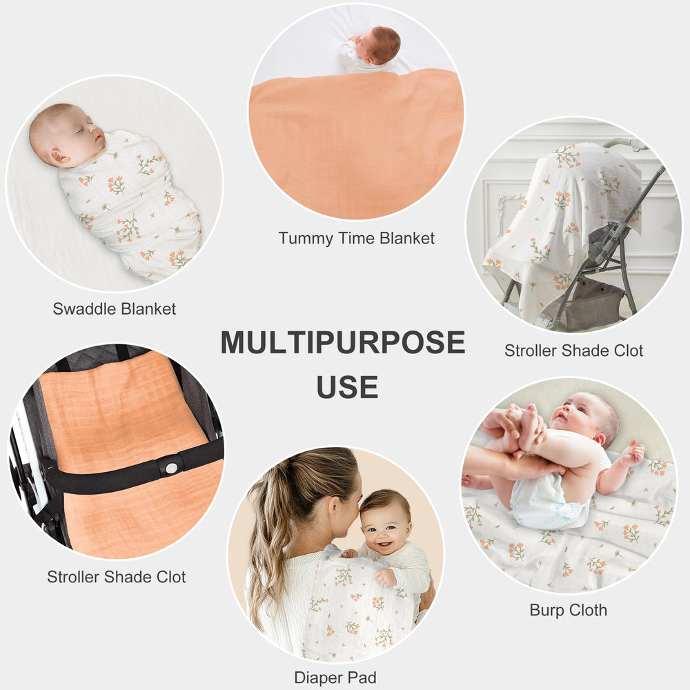 IBESTOPIA unisex gift-set swaddles fit registry and baby showers