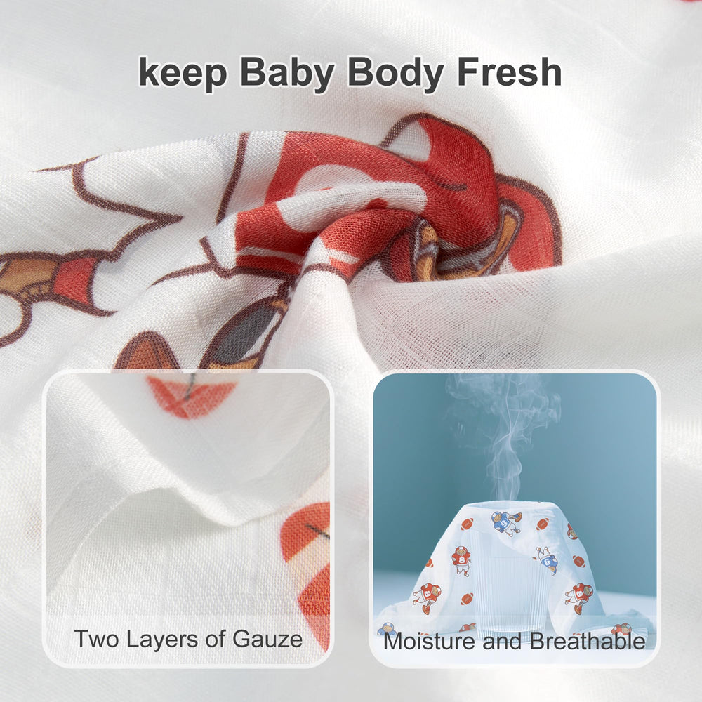 IBESTOPIA soft breathable muslin texture highlighted for baby comfort