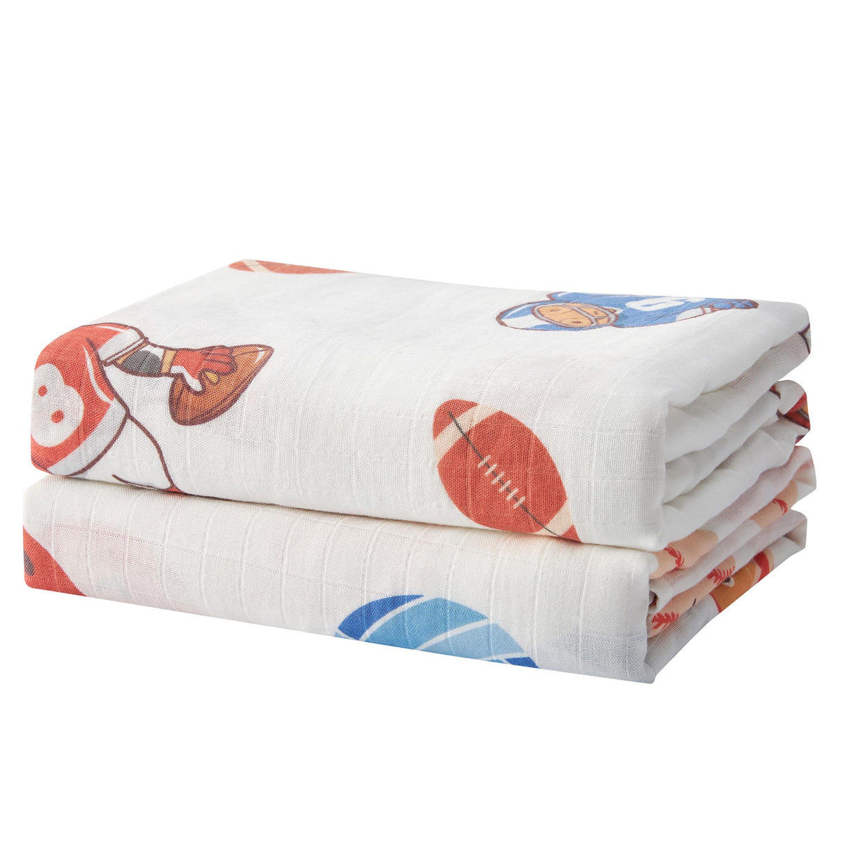 IBESTOPIA sports-balls swaddle blanket in colorful print for gentle newborn comfort