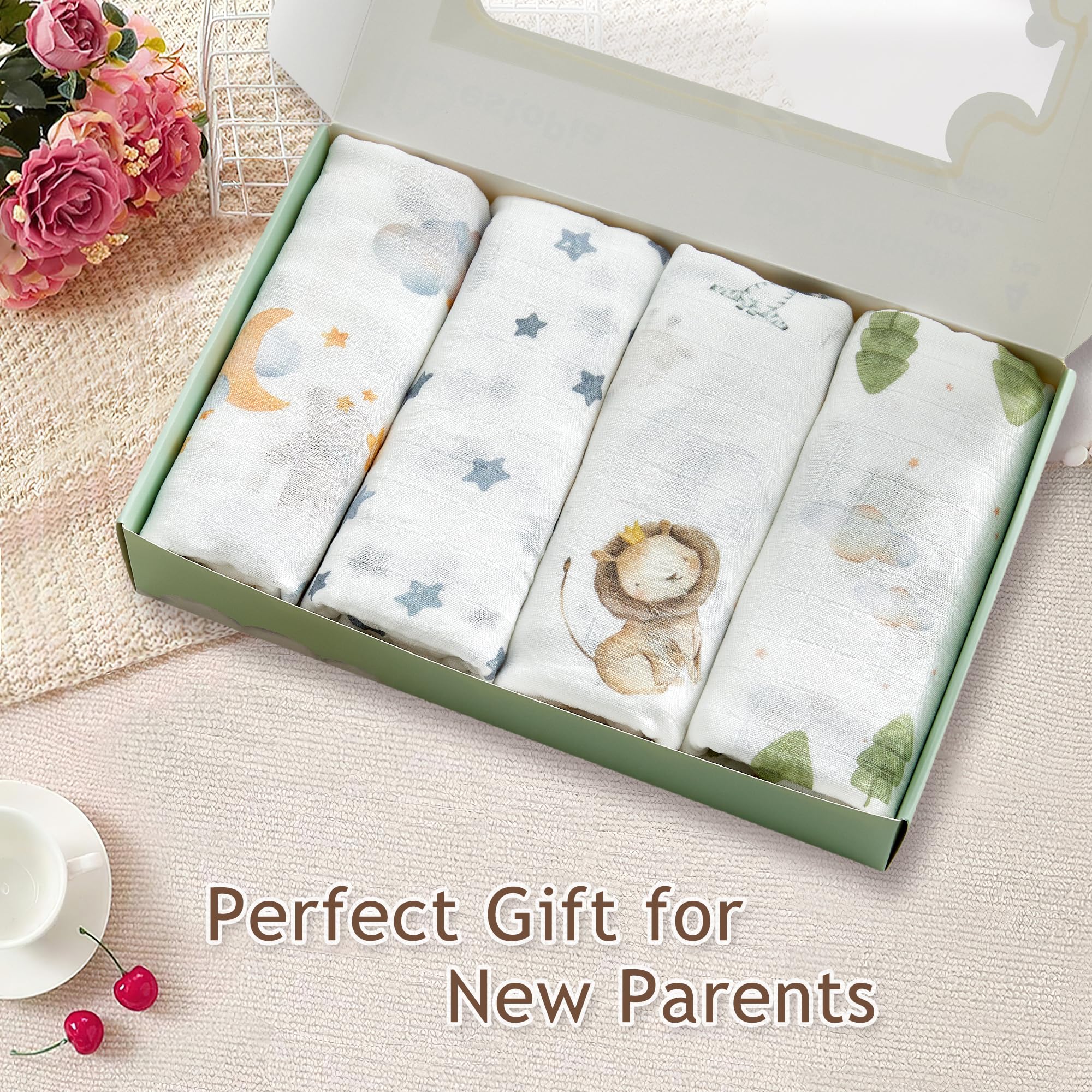 IBESTOPIA Forest Clouds swaddle features serene scenes for soothing naps
