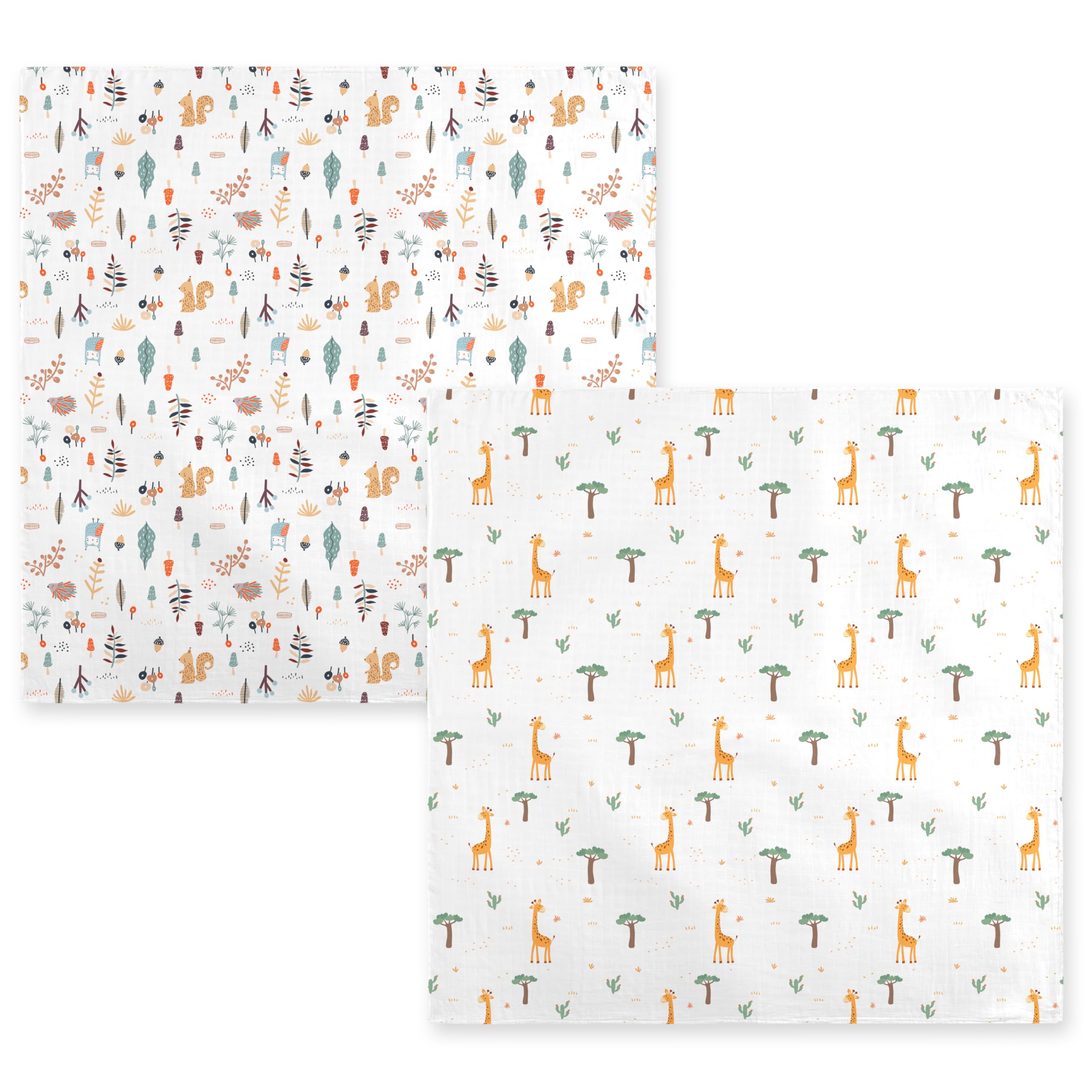 IBESTOPIA swaddle blankets in a nursery scene, lightweight breathable cotton ideal for warm rooms.