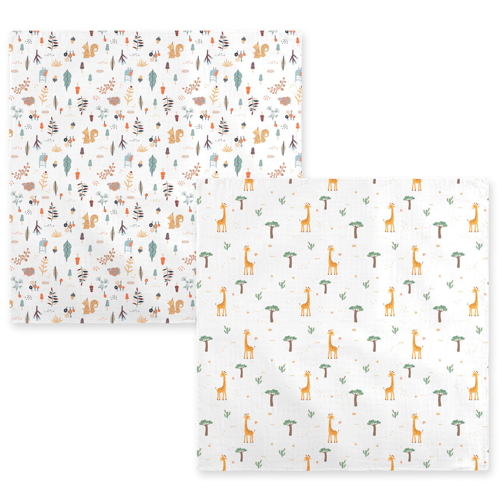 IBESTOPIA swaddle blankets in a nursery scene, lightweight breathable cotton ideal for warm rooms.