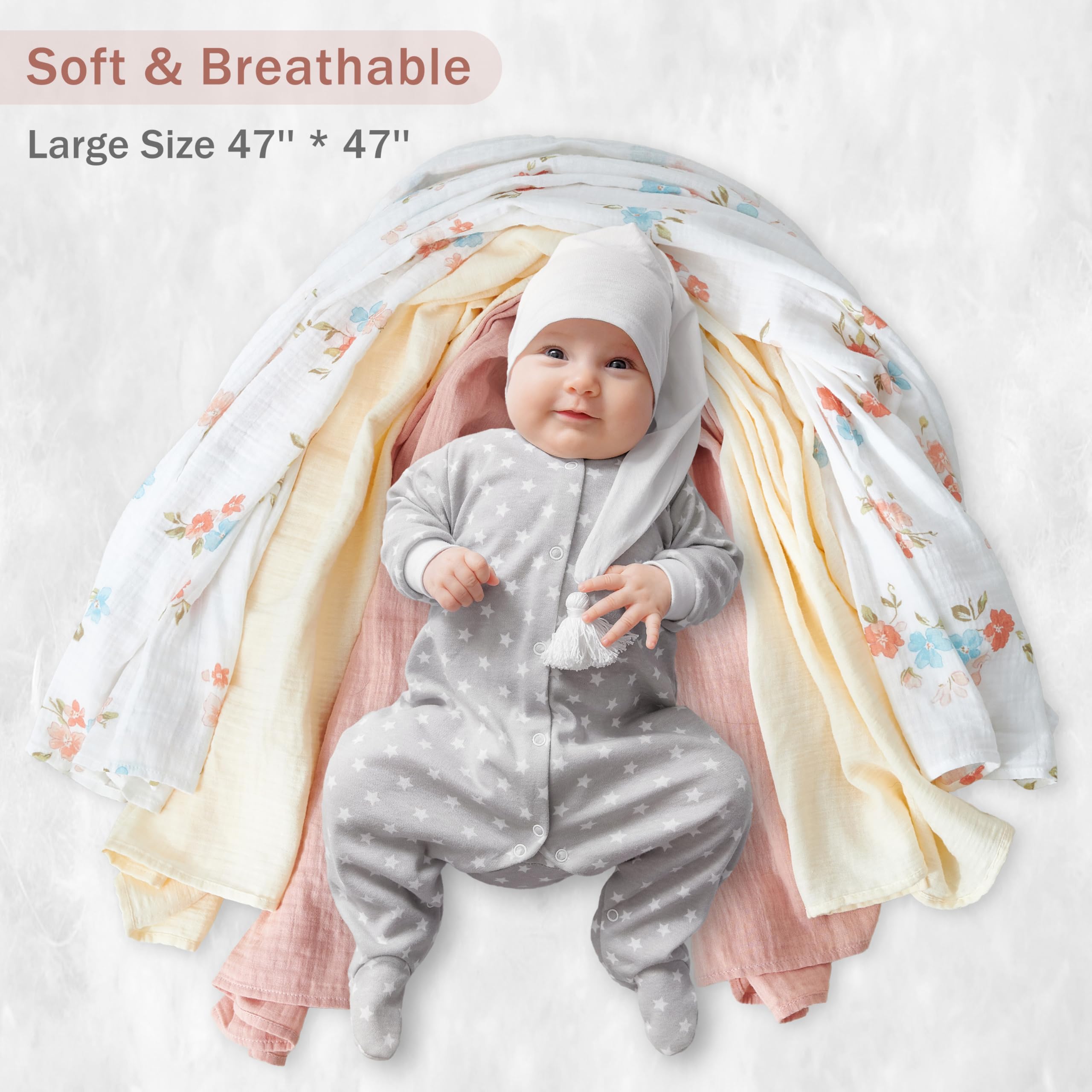 IBESTOPIA swaddle used as nursing cover or stroller shade
