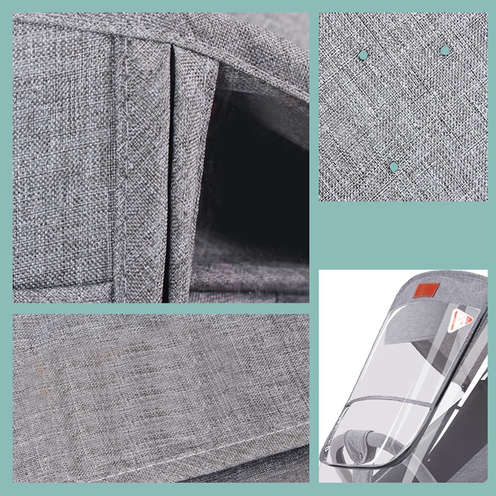 Ibluelover stroller cover breathable mesh holes promote airflow