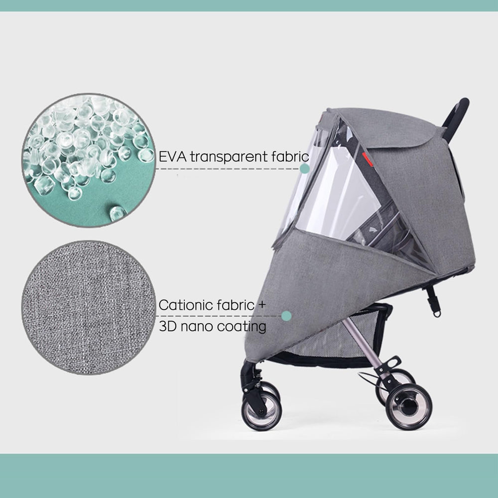 Ibluelover stroller cover elastic straps and hooks for secure outdoor fit