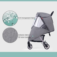 Ibluelover stroller cover elastic straps and hooks for secure outdoor fit