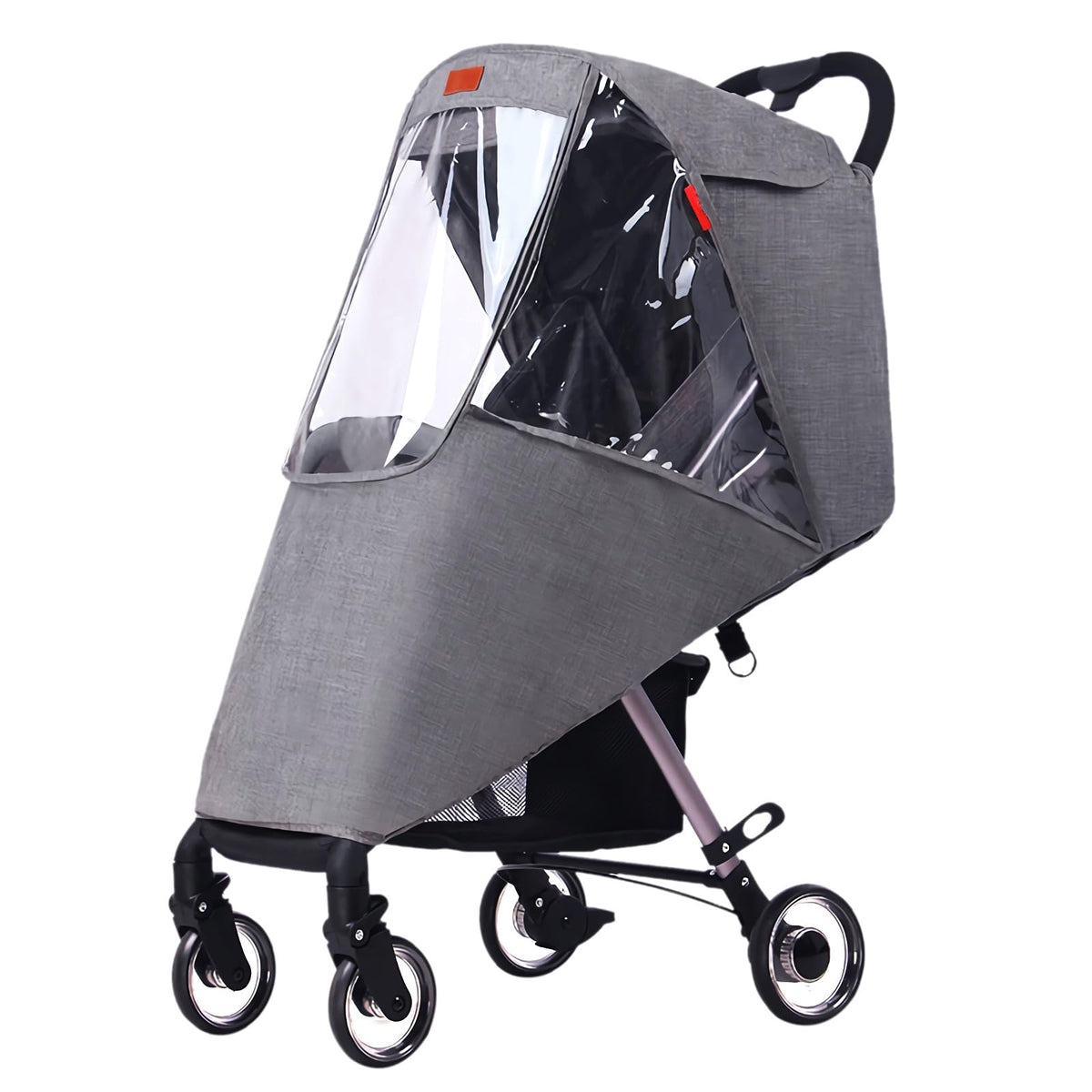Ibluelover stroller cover front view with full rain and wind protection
