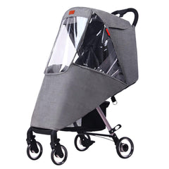 Ibluelover stroller cover front view with full rain and wind protection