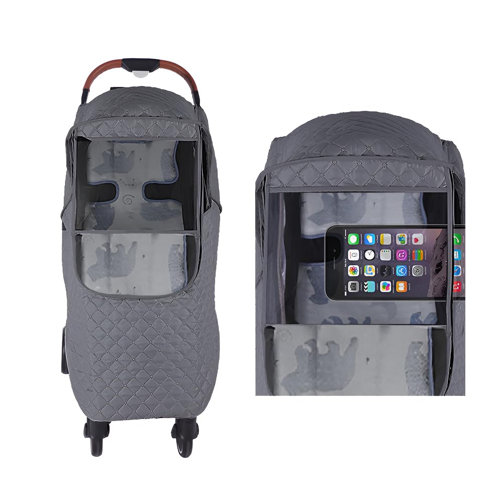 Ibluelover Winter Stroller Rain Cover open zip enables easy baby entry.