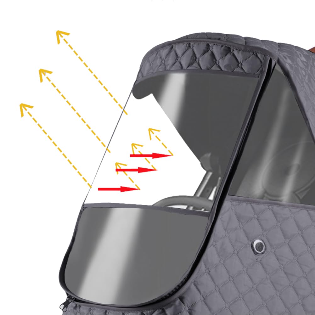 Ibluelover Winter Stroller Rain Cover waterproof fabric shields rain and snow.