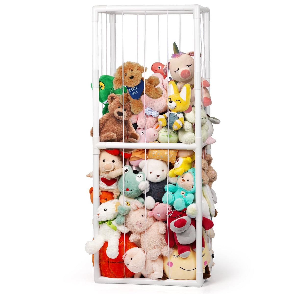Ibnotuiy stuffed animal zoo storage assembly demonstrates easy setup for clutter-free playroom