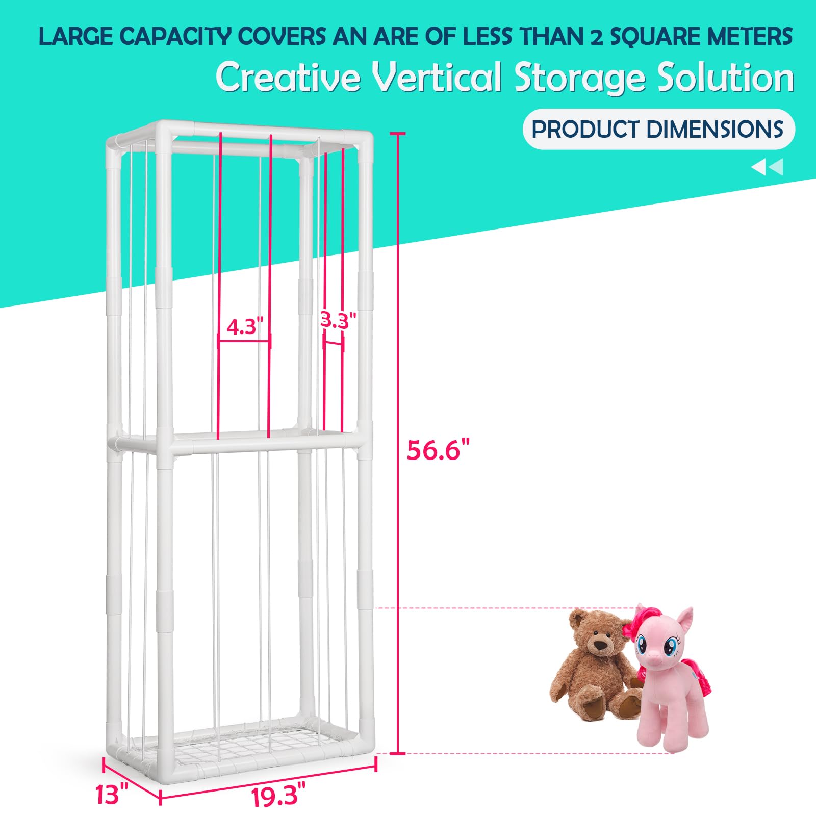 Ibnotuiy stuffed animal zoo storage room-organization solution keeps nurseries tidy