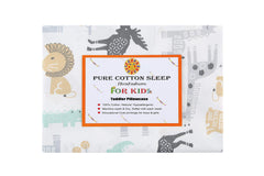 IBraFashion toddler pillowcase close-up pattern detail shows vibrant wild animals print