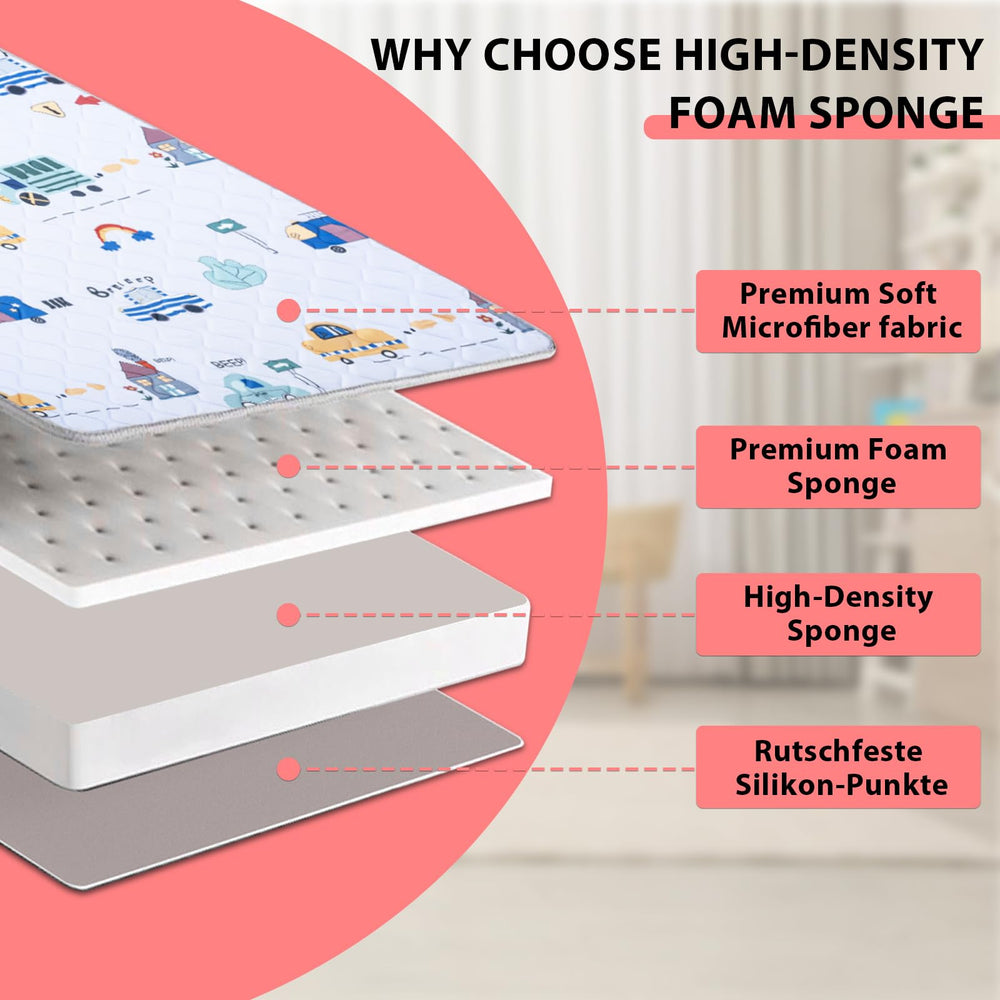 IBVIVIC baby play mat creates a family area for shared interactive play.