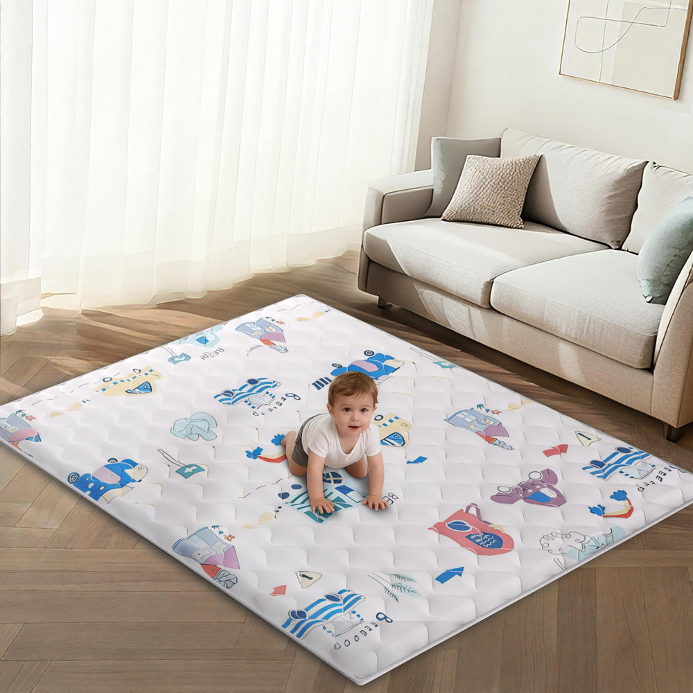 IBVIVIC baby play mat foldable design enables easy storage and travel convenience.