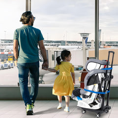 IBVIVIC car seat travel cart has an adjustable handle for comfortable gripping height.