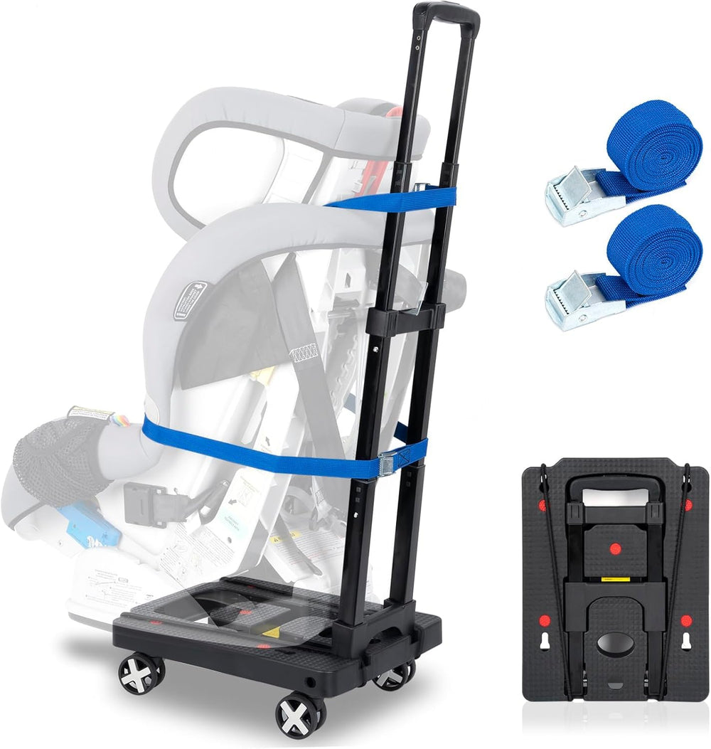 IBVIVIC car seat travel cart shows compact size for easy airport handling and storage.