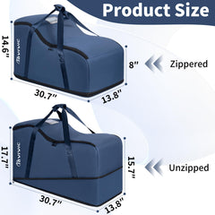 IBVIVIC car seat travel bag blue zipper-closure emphasizes secure, fully enclosed protection.