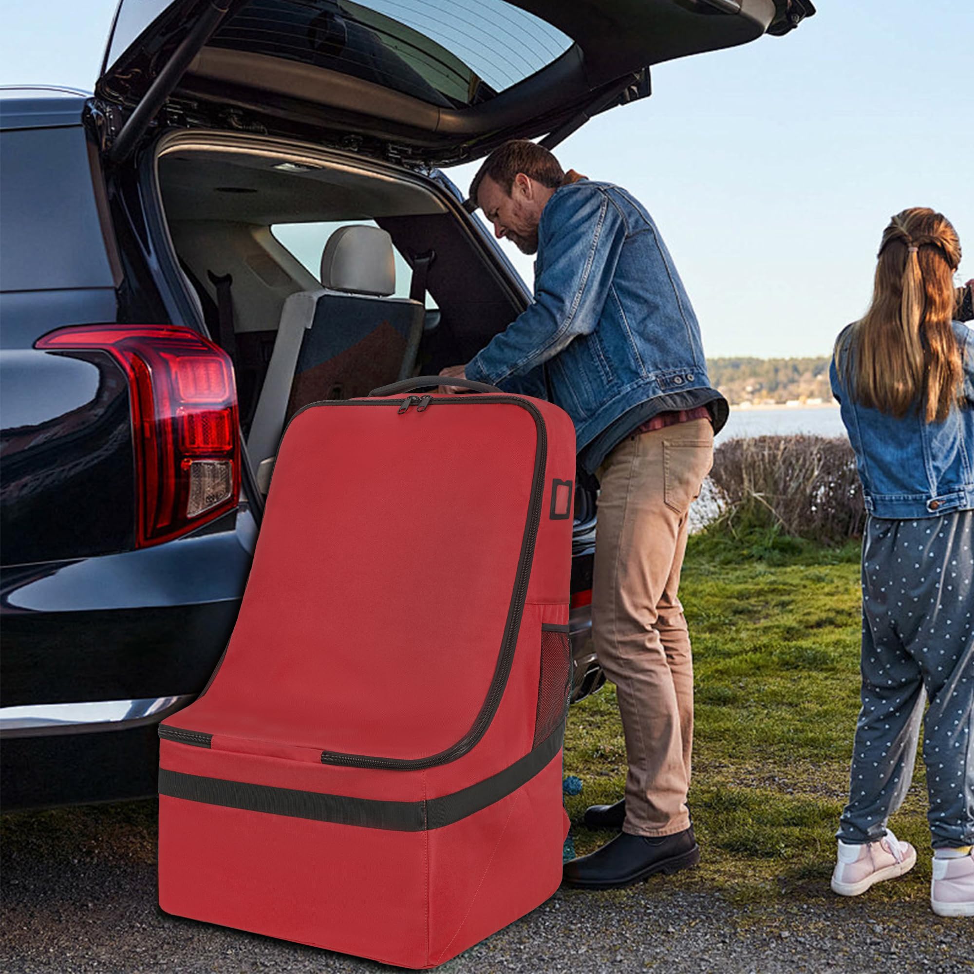 IBVIVIC padded car seat travel bag acts as a dust cover to shield seats from dirt