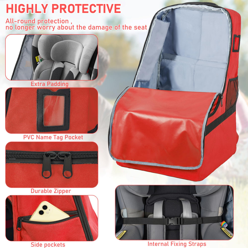 IBVIVIC padded car seat travel bag thick bottom feet guard against scratches and dirt