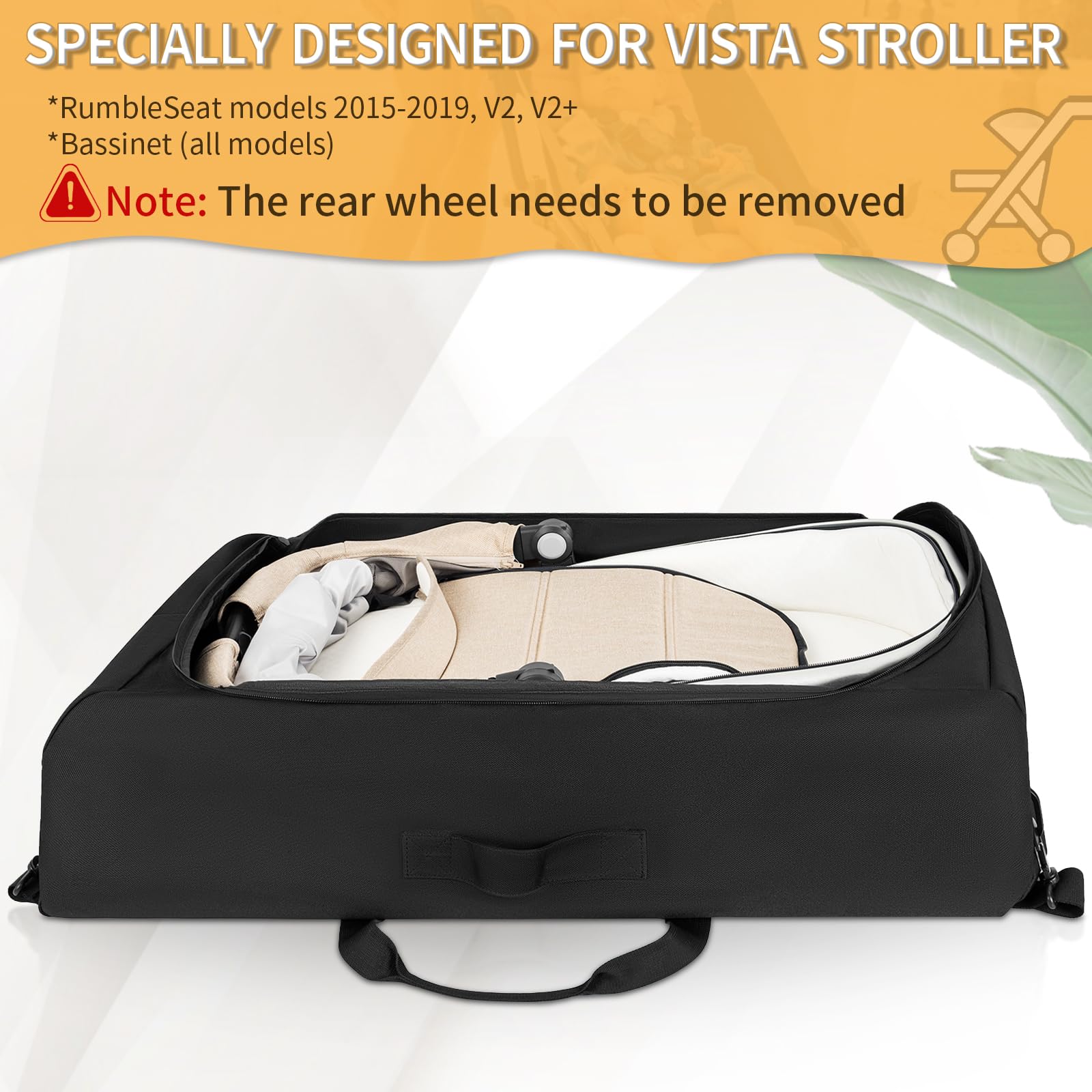 IBVIVIC stroller bag includes a transparent ID pocket for quick identification.