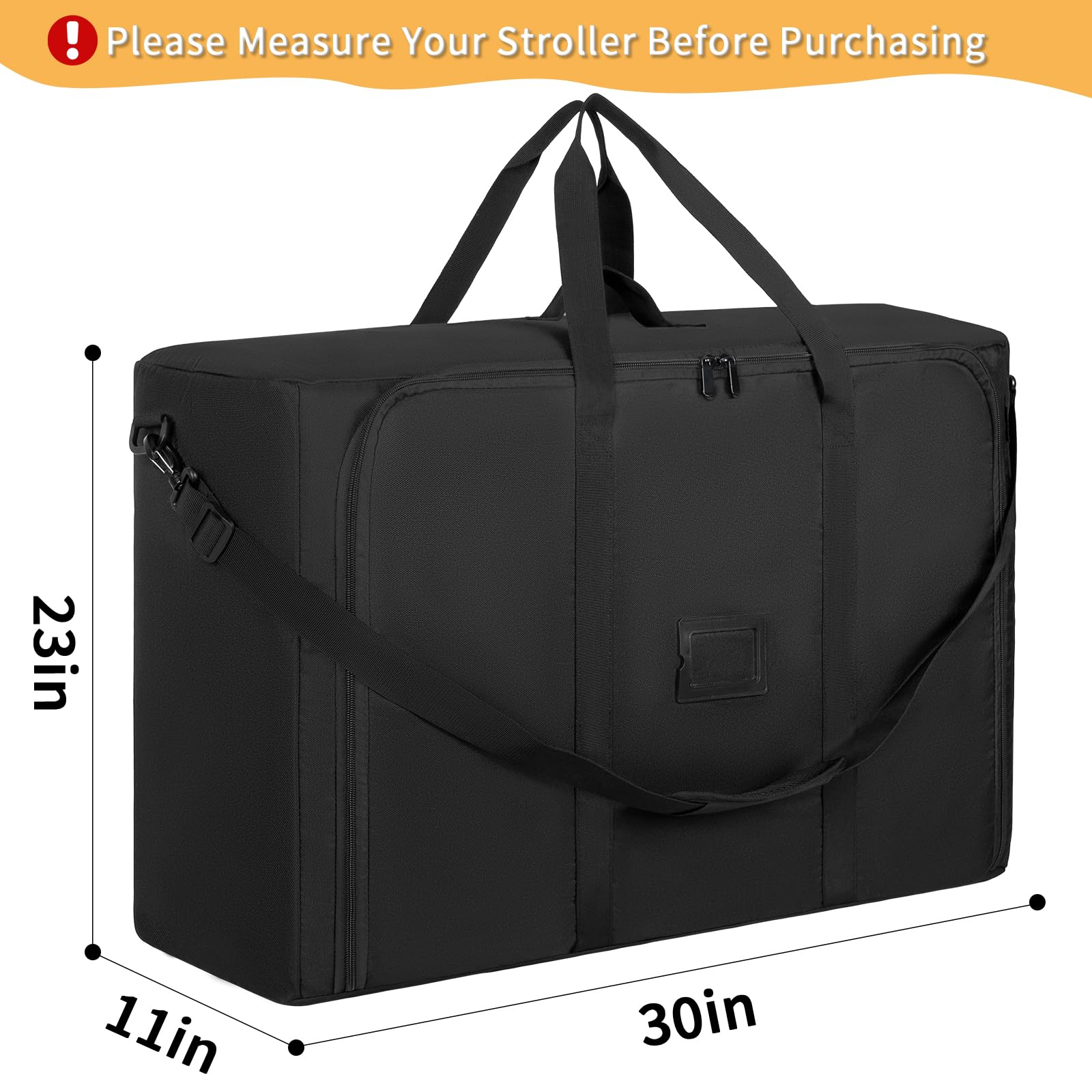 IBVIVIC stroller bag for Vista/Cruz V2 with wheels removed for compact packing.