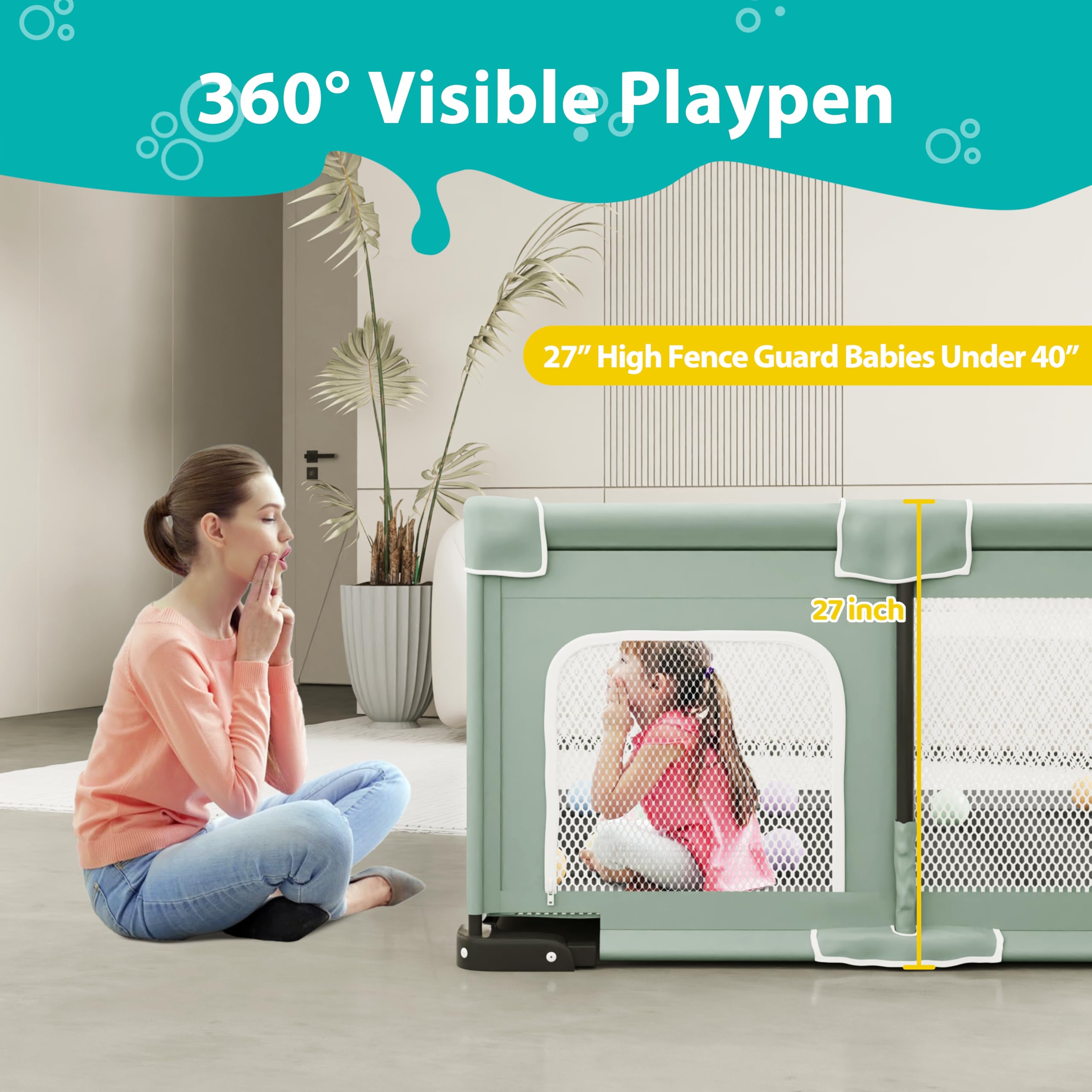 ICAREWAY indoor-outdoor portability lets you set up play areas anywhere