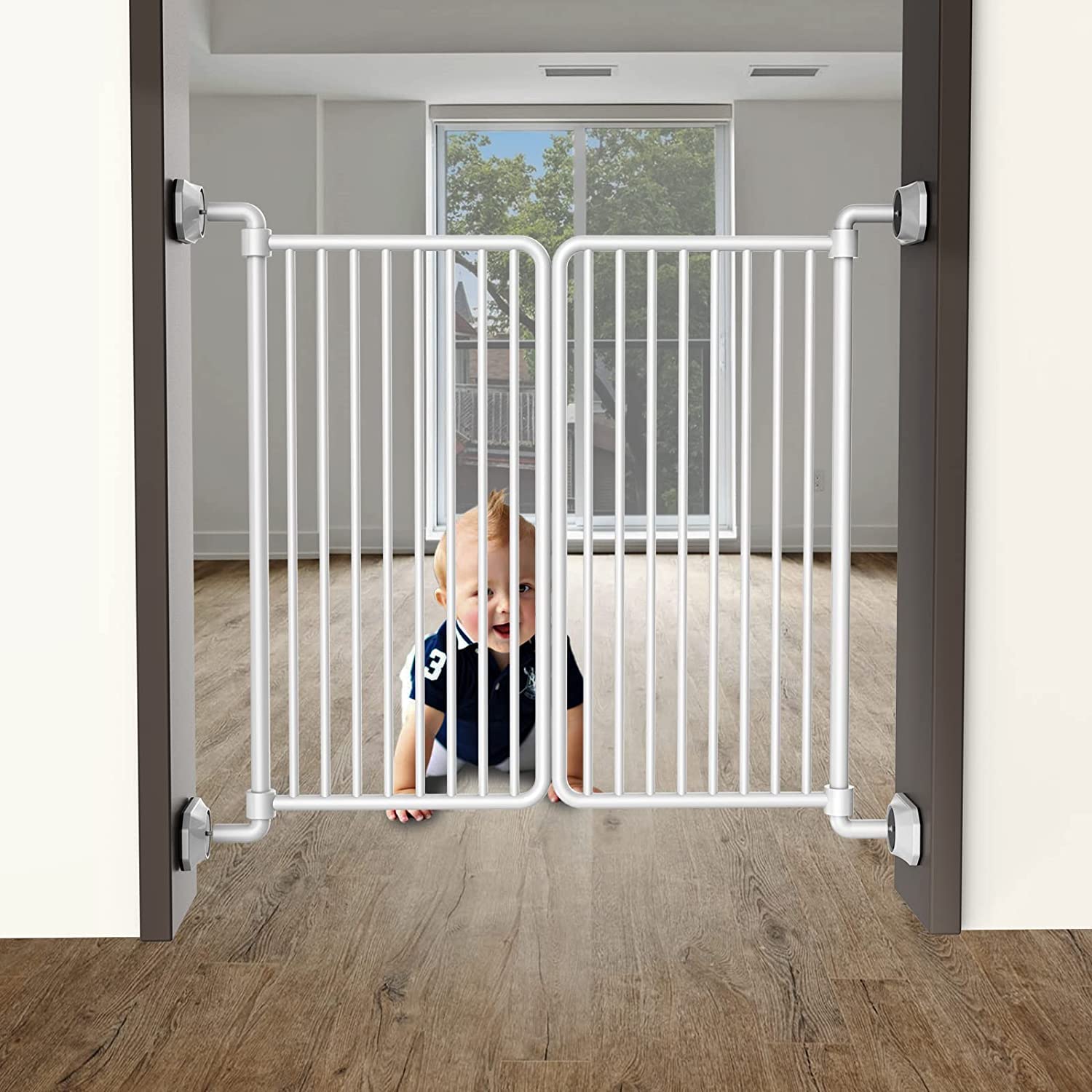 ICERO 8-pack in white provides full coverage for multiple gates.