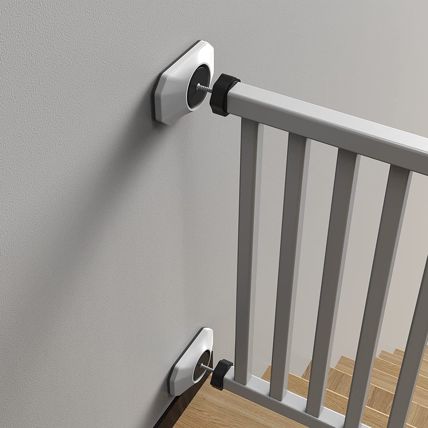 ICERO protector fits around dog gate bottoms for safer setups.