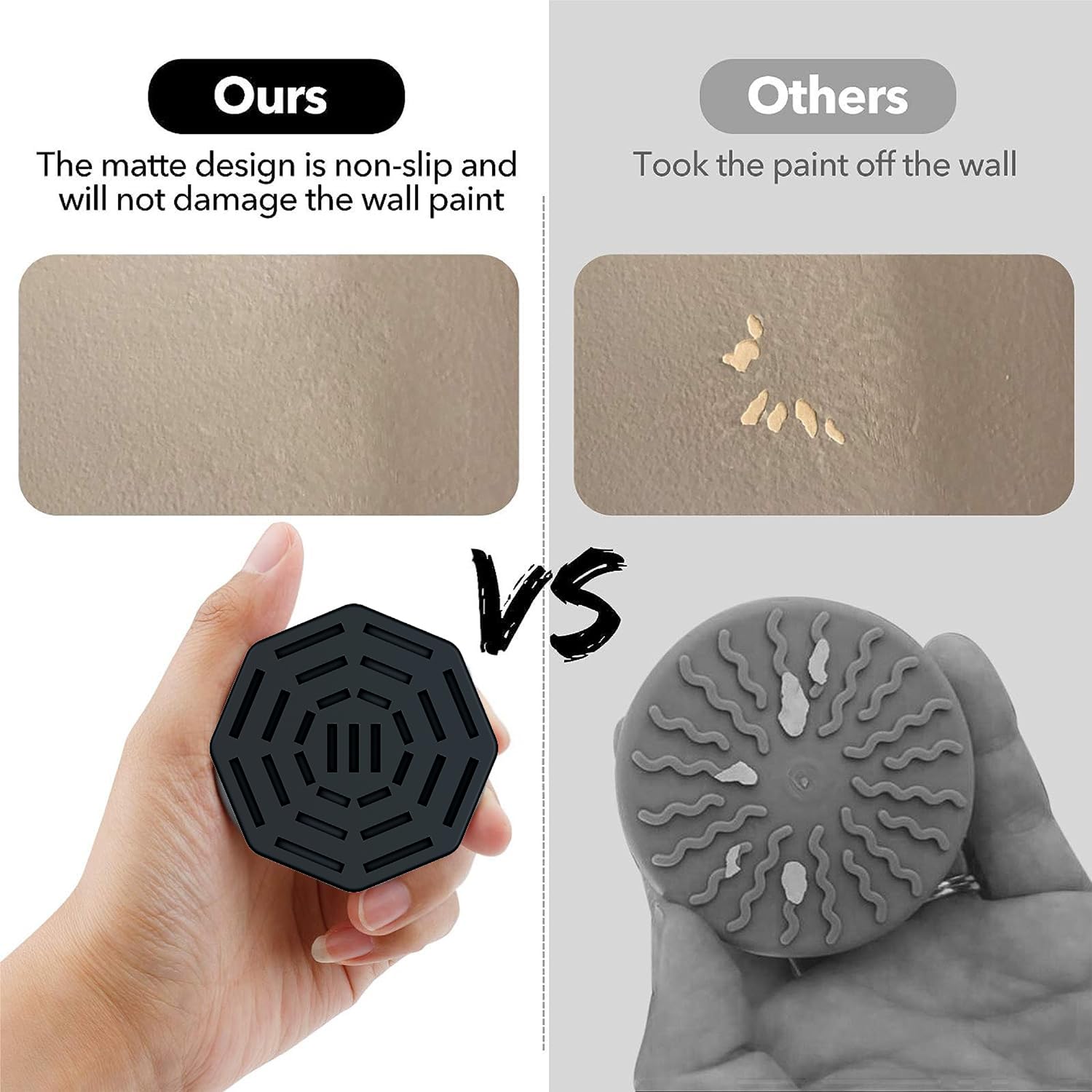 ICERO wall cups install without screws, reducing wall marks.